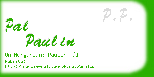 pal paulin business card